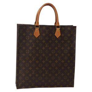 LOUIS VUITTON Monogram Sac Plat Hand Bag M51140 LV Auth 144010